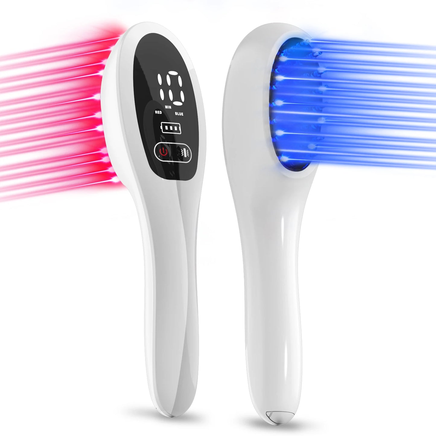 Peigne Électrique LED — Lumière rouge & bleue photobiomodulation — SCALPIA
