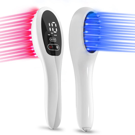 Peigne Électrique LED — Lumière rouge & bleue photobiomodulation — SCALPIA