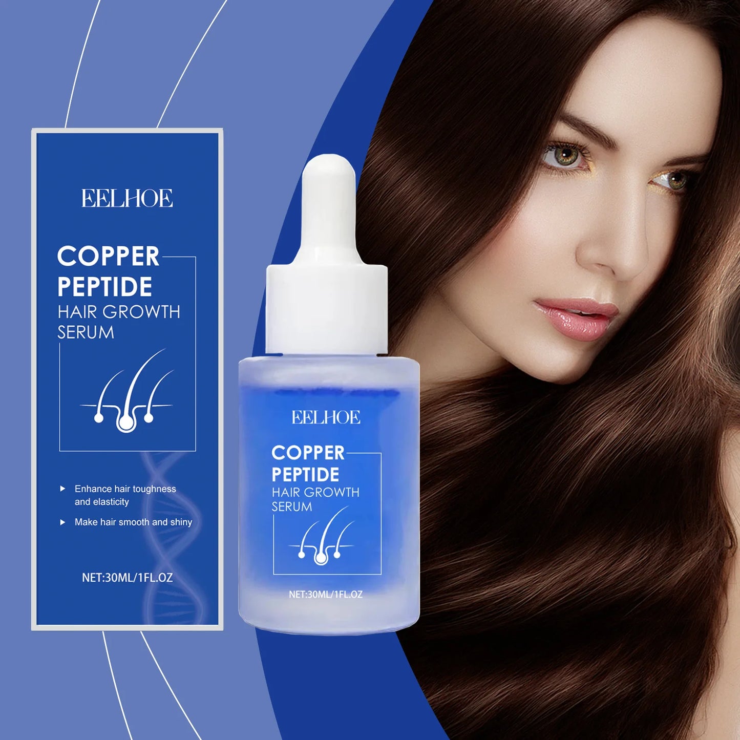 Sérum Peptides de Cuivre Bleu — Activation Croissance Capillaire