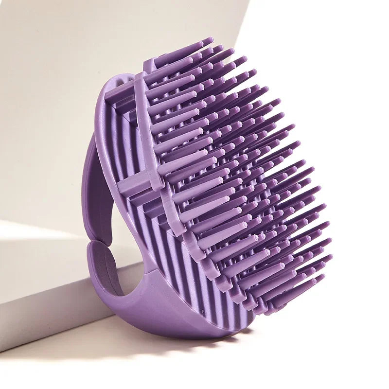 Brosse Massante Scalp Pro — Massage cuir chevelu silicone violet — SCALPIA