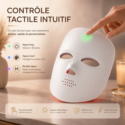 Masque LED LUMÆE – Contrôle tactile intuitif